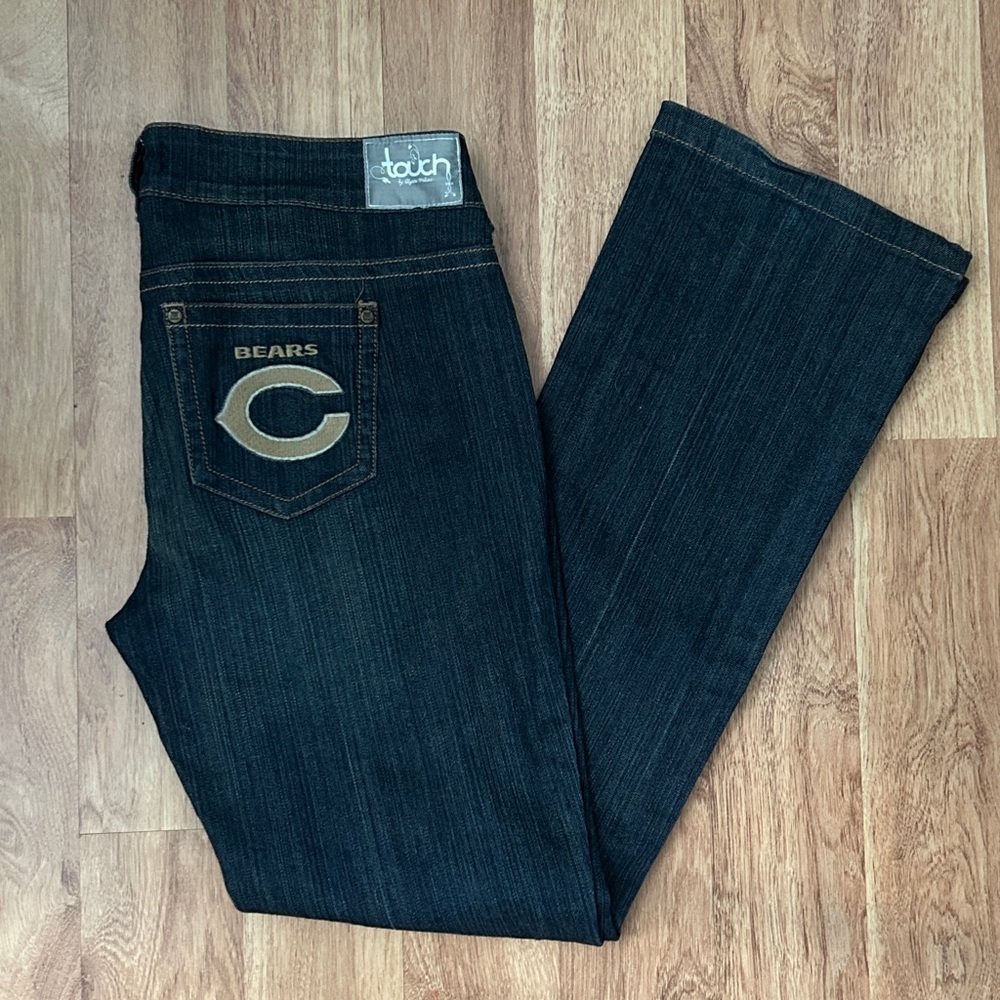Touch by Alyssa Milano Chicago Bears Flared Boot Cut 8 NFL Embroidered Pockets